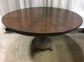 Metal Base, Industrial, Round Table, Round Dining Table